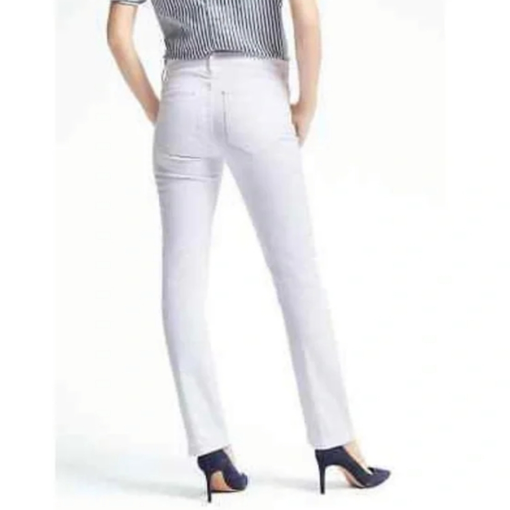 Banana Republic Slim Straight Mid Rise Jeans White 28 Long - Picture 11 of 14